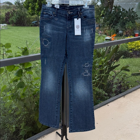 Jessica Simpson distressed sunshine boot leg denim pants jeans.  NWT! - Picture 1 of 8